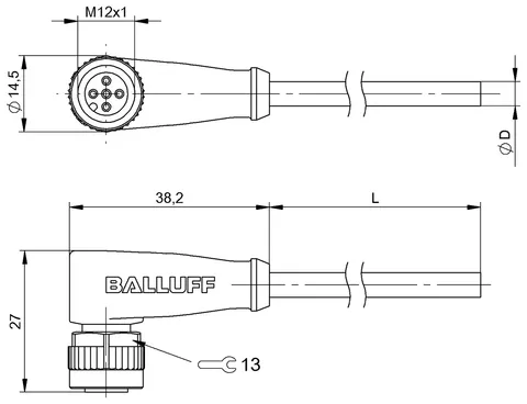Balluff BCC032R Sensor cables unshielded — General Accessories