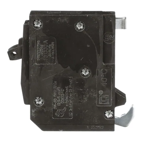 Schneider Electric QOT1520 Tandem mini circuit breaker, QO, 1 x 1 pole at 15A, 1 x 1 pole at 20A, 120/240VAC, 10kA, plug in mount — General Accessories