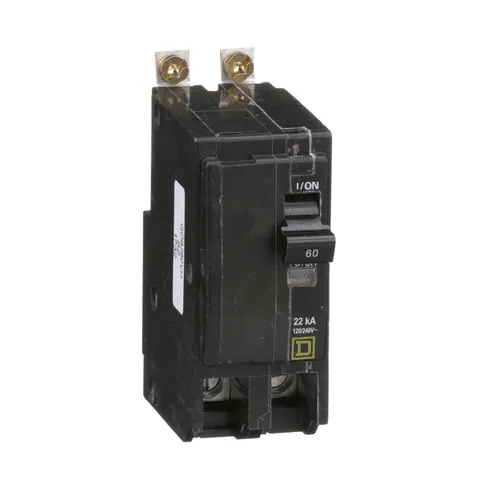 Schneider Electric QOB260VH Mini circuit breaker, QO, 60A, 2 pole, 240VAC, 22kA, bolt on mount — Accesorios generales