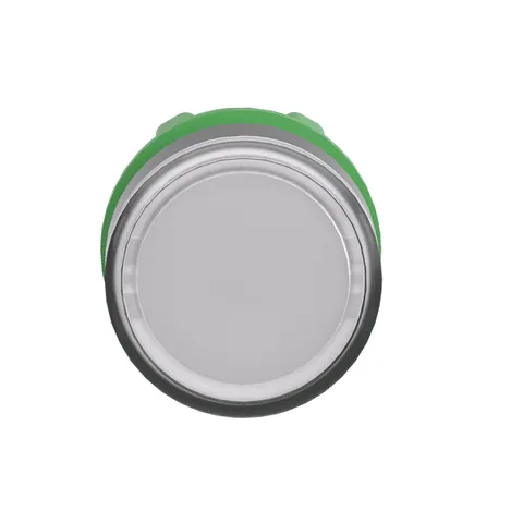 Schneider Electric ZB5AW313 Head for illuminated push button, Harmony XB5, plastic, white flush, 22mm, universal LED, spring return, plain lens — Switches & Modular Apparatus