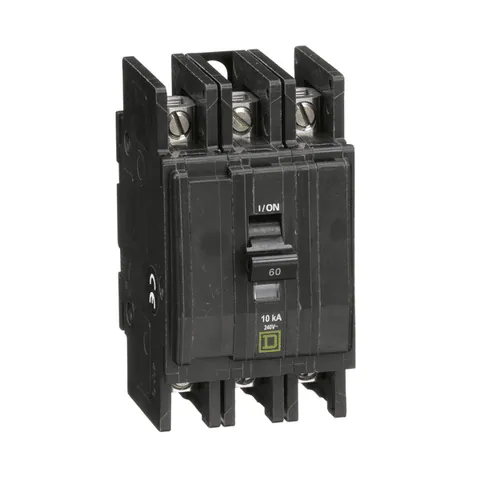 Schneider Electric QOU360 Mini circuit breaker, QOU, 60A, 3 pole, 240VAC, 10kA — General Accessories