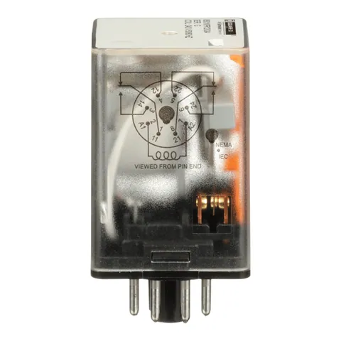 Schneider Electric 8501KPR12V24 Relay, Harmony 8501K, DPDT, 8 pins, coil, 10A resistive at 120V AC, 240V AC, 1 HP at 277V AC, 2NO + 2NC — General Accessories
