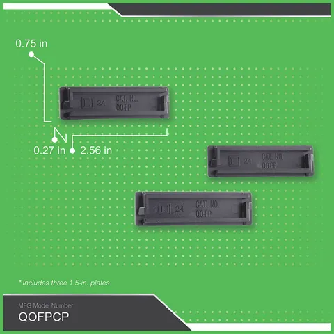 Schneider Electric QOFP Load center accessory, QO/Homeline, cover filler plate, fills branch circuit opening — General Accessories
