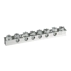 Panduit UGB2/0-414-6 StructuredGround™ UGB2/0-414-6 Universal Grd Bar, Silver, Cu, Tin-Plated, 6" L — Connectors & Plugs