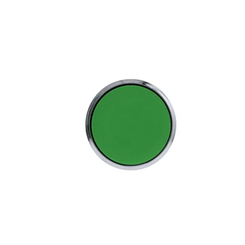 Schneider Electric ZB4BA3 Harmony, 22mm Push Button, flush push button head, spring return, green, unmarked — Switches & Modular Apparatus