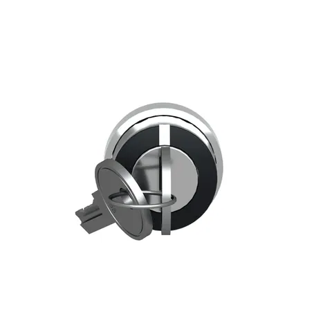 Schneider Electric ZB4BG08 Key switch selector head, Harmony XB4, metal, black, 22mm, key 455, 3 positions, spring return from right to center, key withdrawal left — Schalter & modulare Geräte