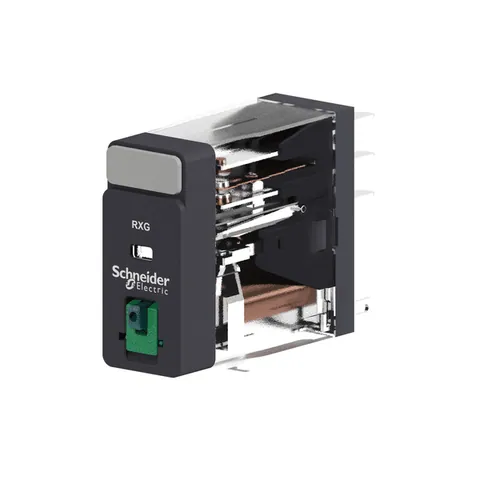Schneider Electric RXG21JD interface plug-in relay, 5A, 2CO, lockable test button, 12V DC — Contattori e relè