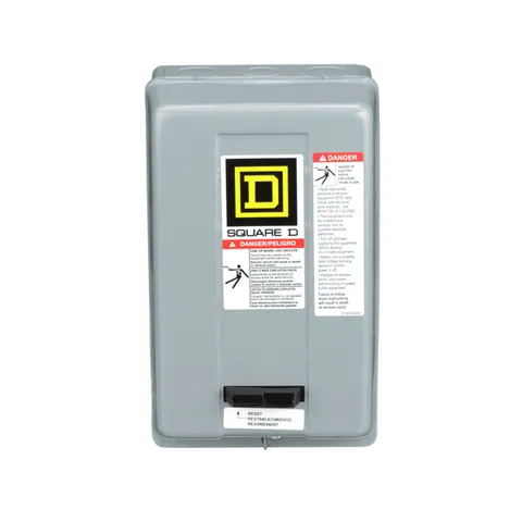 Schneider Electric 8536SBG2V02S NEMA Motor Starter, Type S, Non-Reversing, Size 0, 18A, 5HP at 460VAC, 5kA SCCR, 3 Phase — General Accessories