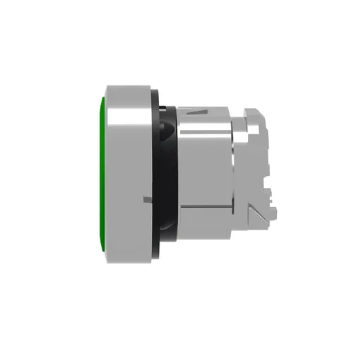 Schneider Electric ZB4BA333 Head for non illuminated push button, Harmony XB4, metal, flush, green, 22mm, spring return, marked START — Control e HMI