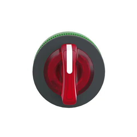 Schneider Electric ZB5FK1343 Head for illuminated selector switch, Harmony XB5, plastic, red handle, flush mounted, universal LED, 3 positions — Accessori generali