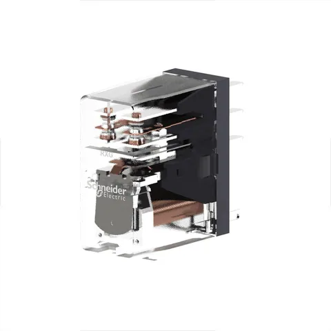 Schneider Electric RXG25B7 interface plug-in relay, 5A, 2CO, clear cover, 24V AC — Accessori generali