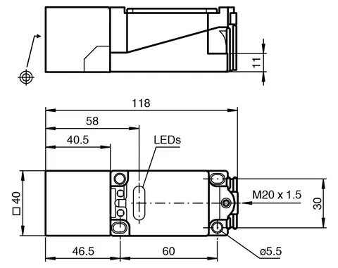 Pepperl+Fuchs NJ15+U1+E2 Inductive sensor — Control e HMI