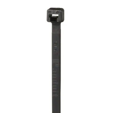 Panduit PLT1.5I-M0 Pan-Ty® PLT1.5I-M0 Cable Tie, Black, UV PA6.6, 5.6"L, 40lb, PK1000 — Connectors & Plugs