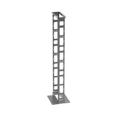 Panduit R2P6S 2-Post Rack, 45RU, 6 in. Deep, #12-24 Threaded E-Rails, Steel, Black — Control Cabinets & Enclosures