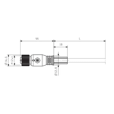 Weidmuller 1812540500 M12 Female Socket Connector SAIL-M12BG-4S5.0U — General Accessories
