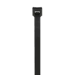Panduit PLT4H-L0 Pan-Ty® PLT4H-L0 Cable Tie, Black, UV PA6.6, 14.5"L, 120lb, PK50 — Connectors & Plugs
