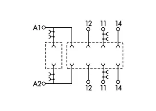 Wago 788-100 Relay socket; 1 changeover contact; for 15 mm basic relays; gray — Contactores y relés