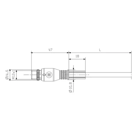 Weidmuller 1925440150 M12 Connector with 4 Poles and 1.5 m Cable — Industriekabel & Leitungen