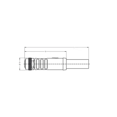 Weidmuller 2050160150 M12 Power Cable SAIL-M12BG-S-1.5P — Industrial Cables & Wires