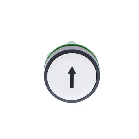 Schneider Electric ZB5AA334 Head for non illuminated push button, Harmony XB5, plastic, flush, white, 22mm, spring return, marked UP ARROW — Switches & Modular Apparatus