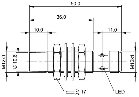 Balluff BES02JW Inductive factor 1 sensors — Proximity & Inductive Sensors