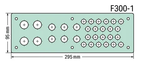 Wago 850-819/002-001 Flange plate; F300-1 flange plate; WxH (295x95 mm); 4 x M20, 6 x M16, 22 x M12 drilled holes — Schaltschränke & Gehäuse