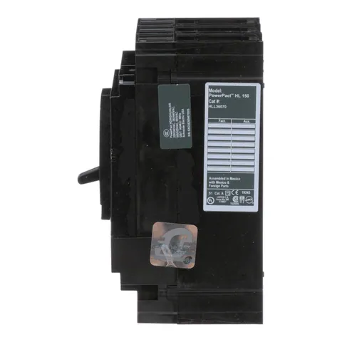 Schneider Electric HLL36070 Circuit breaker, PowerPacT H, 70A, 3 pole, 600VAC, 50kA, lugs, thermal magnetic, 80% — Accessori generali