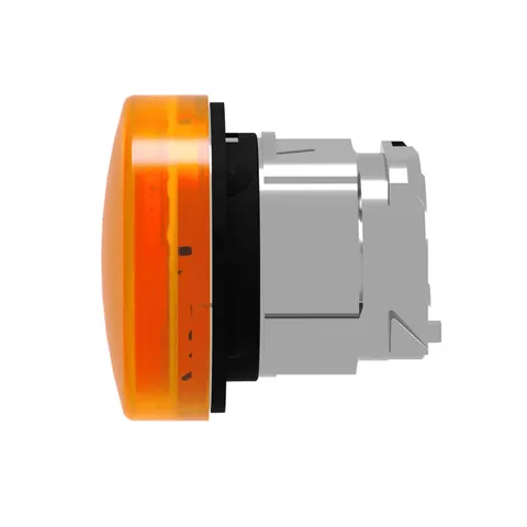 Schneider Electric ZB4BV053 Head for pilot light, Harmony XB4, metal, orange, 22mm, universal LED, plain lens — Switches & Modular Apparatus