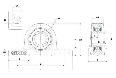 SNR UCP216 UCP216 Bearing Unit — Gears & Reducers
