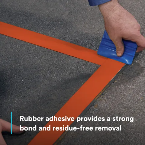 3M 7100260621 Durable Floor Marking Tape 971, Orange, 2 in x 36 yd, 17 mil, 6 Rolls/Case, Individually Wrapped Conveniently Packaged — General Accessories
