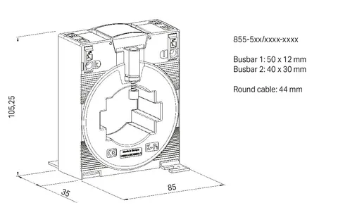 Wago 855-501/1000-1001 Plug-in current transformer; 1000 A / 1 A — Allgemeines Zubehör
