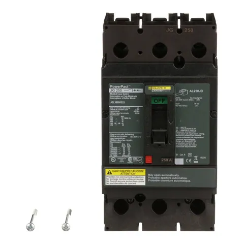 Schneider Electric JGL36000S25 Automatic switch, PowerPacT J, 250A, 3 pole, 600VAC, 18kA, lugs, magnetic — Accessori generali