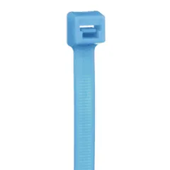 Panduit PLT3H-L76 Pan-Ty® PLT3H-L76 Cable Tie, Aqua, Tefzel, UV, High Heat, 11.5"L, 120lb, PK50 — Connectors & Plugs