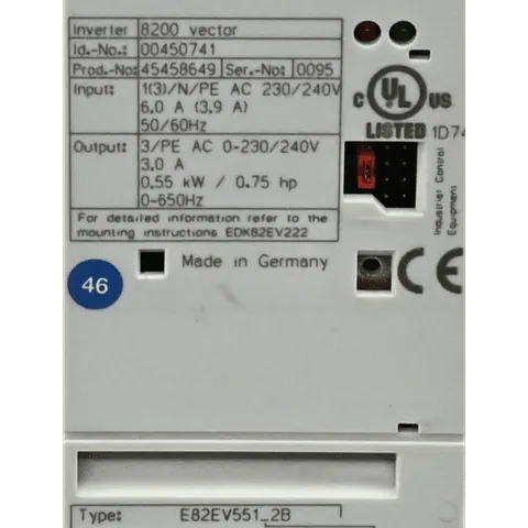 Lenze E82EV551-2B E82EV551-2B Drive — VFDs & Frequency Converters
