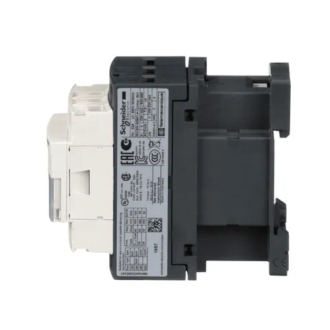 Schneider Electric LC1D18B7 IEC contactor, TeSys Deca, nonreversing, 18A, 10HP at 480VAC, up to 100kA SCCR, 3 phase, 3 NO, 24VAC 50/60Hz coil, open — Contactores y relés