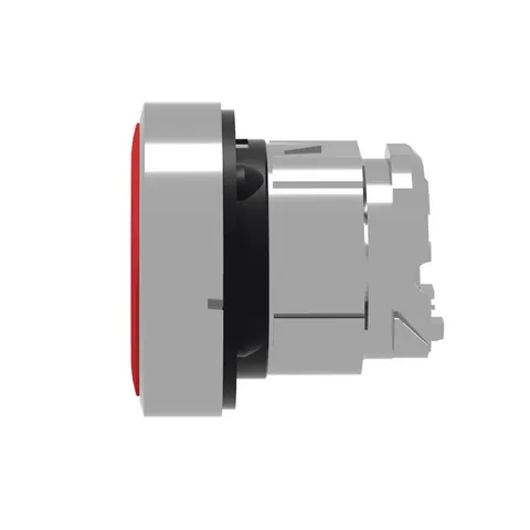 Schneider Electric ZB4BA432 Head for non illuminated push button, Harmony XB4, metal, flush, red, 22mm, spring return, marked O