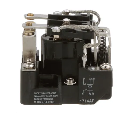 Schneider Electric 8501CO7V14 Power Relay, Type C, 2 HP, 30A resistive at 300 VAC, DPST, 2 normally open contacts, 24 VAC coil — Accesorios generales
