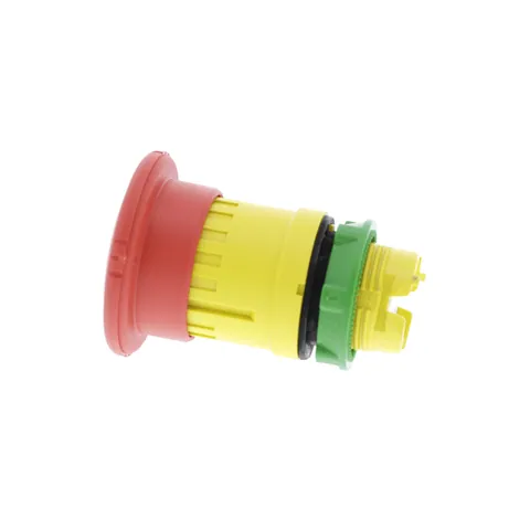 Schneider Electric ZB5AS844 Harmony, 22mm Push Button, emergency stop head, trigger and latching turn release, red, 40 mm mushroom, unmarked — Switches & Modular Apparatus