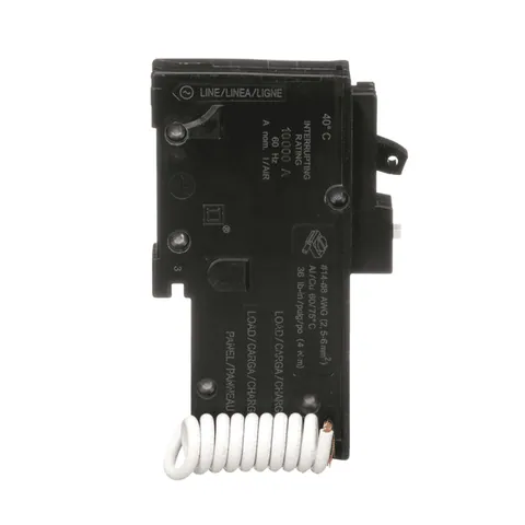 Schneider Electric HOM115CAFI Mini circuit breaker, Homeline, 15A, 1 pole, 120VAC, 10kA AIR, combo arc fault, pigtail neutral, plug in, UL — Accessori generali