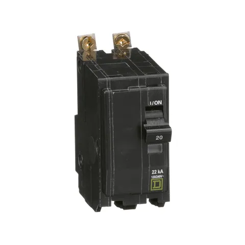 Schneider Electric QOB220VH Mini circuit breaker, QO, 20A, 2 pole, 240VAC, 22kA, bolt on mount — Accessori generali