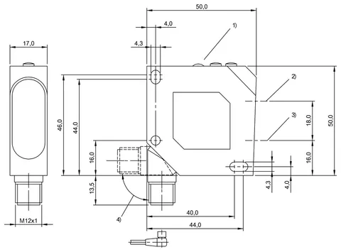 Balluff BOS008A Cubic diffuse sensors with different light types up to 60 cm range — General Accessories