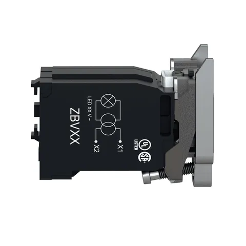Schneider Electric ZB4BV3 Light block with body fixing collar, Harmony XB4, metal, with BA9s bulb, 110...120V AC — General Accessories