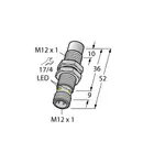 NI8U-EM12H-AP6X-H1141 Turck, Sensores de proximidad e inductivos