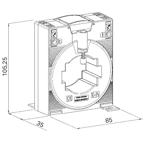 Wago 855-501/1000-1001 Plug-in current transformer; 1000 A / 1 A — Allgemeines Zubehör