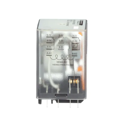 Schneider Electric 8501KUR12V20 Plug in relay, Type KU, blade, 0.5 HP at 240 VAC, 10A resistive at 120 VAC, 8 blade, DPDT, 2 NO, 2 NC, 120 VAC coil — General Accessories