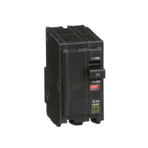 Schneider Electric QO230VH Mini circuit breaker, QO, 30A, 2 pole, 120/240VAC, 22kA, plug in mount — Akcesoria ogólne