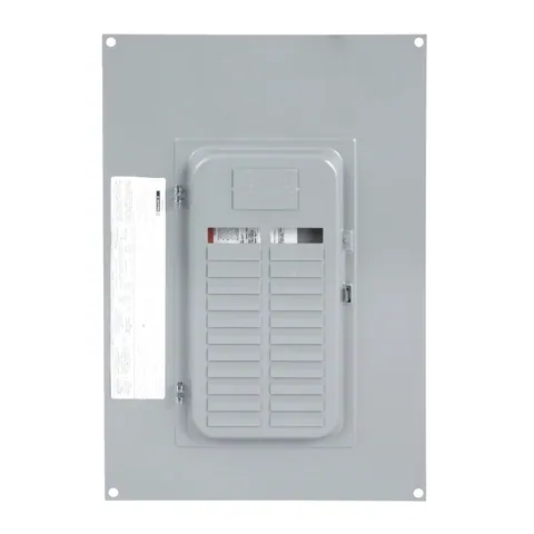 Schneider Electric QOC24US Replacement cover, QO, for 24 space load center, surface, gray — General Accessories