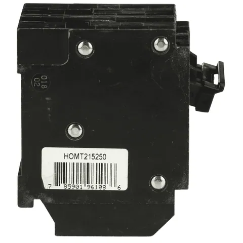 Schneider Electric HOMT215250 Quad tandem circuit breaker, Homeline, 1 x 2 pole at 15A, 1 x 2 pole at 50A, 120/240VAC, 10kA AIR, plug in, UL — Accessori generali