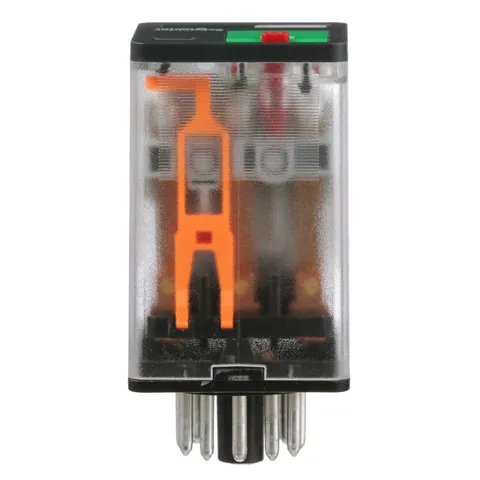 Schneider Electric 750XCXRM4L-120A General purpose relay, SE Relays, 750R, 3PDT, 10A, 120VAC, octal terminal 11 pins, LED clear cover, lock push button — Akcesoria ogólne