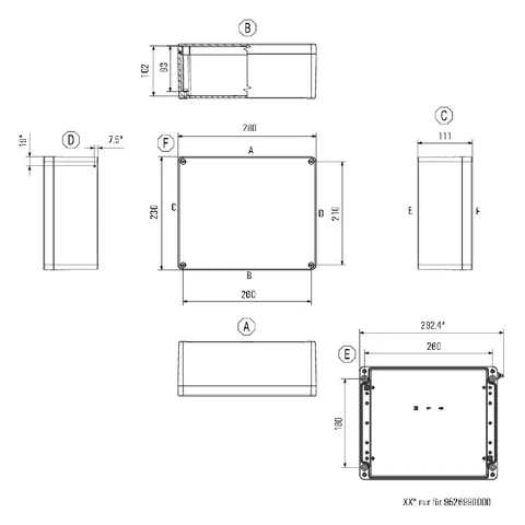 Weidmuller 1939730000 K71 VMQ Aluminium Enclosure — Allgemeines Zubehör